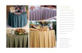 table skirting · table skirting The uses for table skirting are virtually limitless — registration tables, buffet lines, meetings, weddings, banquets and much more. For any function