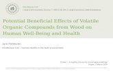 Potential Beneficial Effects of Volatile Organic …...Potential Beneficial Effects of Volatile Organic Compounds from Wood on Human Well-Being and Health Timber – A healthy future