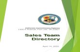 Sales Team Directory - Defense Commissary Agency · Sales Team Directory Defense CommissaryAgency 1300 E Avenue, Fort Lee, VA 23801 April 14, 2020 . Tracie Russ Director of Sales