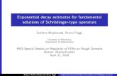 Exponential decay estimates for fundamental poggi008/ Exponential Decay of electric Schr odinger operators