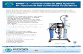EPRO E – Reverse Osmosis (RO) Systems for …...savings and low maintenance • Up to 99.4% puri˜ cation rate2 provides clean water and improved wash/rinse characteristics, reducing