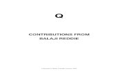 CONTRIBUTIONS FROM BALAJI REDDIE - the UIC. Contributions from... · Contributions from Balaji Reddie FOUR PRELUDES AND A CODA and SOME LESSONS FROM HISTORY These contributions to