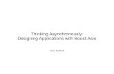 Thinking Asynchronously: Designing Applications with Boost...The Basics asio::io_service io_service; // ... tcp::socket socket(io_service); // ... socket.async_connect(server_endpoint,
