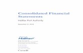 Consolidated Financial Statements...CP 336, Halifax, Nouvelle-Ecosse B3J 2P6 T 902.426.8222 F 902.426.7335 vwwv.portofhalifax.ca ISO 14001:2004 1040847 Consolidated Financial Statements