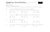 Higher Portfolio - Calderglen High School€¦ · Higher Portfolio Higher Vectors EF4. Vectors Section A - Revision Section This section will help you revise previous learning which