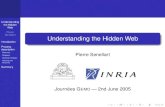 Understanding the Hidden Web · The Hidden Web Deﬁnition (Hidden Web) The set of webpages (which may or may not be dynamically generated) not accessible from thehyperlinked structureof