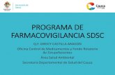PROGRAMA DE FARMACOVIGILANCIA SDSCobservatoriosaludcauca.gov.co/wp-content/uploads/2018/06/PROGR… · consumidores de mce verificacion condiciones de almacenamiento de mce durante