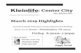 Passover Seder Happy Purim! - kleinlife.org€¦ · Happy Purim! Save the Date! KleinLife: Center City Passover Seder Friday, April 12th. Kleinlife Active Adult Life A Unit of the