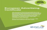 eooa EUROPEAN ADVERTISING CERTIFICATE IN ASSOCIATION …€¦ · the key fundamentals behind marketing. The strategic planner's toolkit delegates who successfl ... people involved