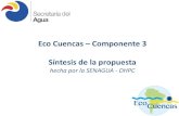 Eco Cuencas Componente 3 Síntesis de la propuesta · Base Legal (Ley de Recursos Hídricos) Art. 135 TARIFA es la retribución que un usuario paga por la prestación de servicios