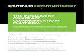 THE INTELLIGENT CONTRACT COMMUNICATION PLATFORM€¦ · JBCC and GCC. For more information visit . Contract Communicator Systems provides the following services to its clients: T