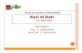 Corso di Laurea in Informatica Basi di Datirullo/teaching/basi_di_dati/... · 2013. 1. 23. · Corso di Basi di Dati Relazionali –05 Giugno 09 UNIVERSITA' DELLA CALABRIA FASIESTEPDEL