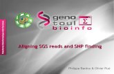 Aligning SGS reads and SNP finding - genotoul-bioinfobioinfo.genotoul.fr/wp-content/uploads/SGS_SNP_slides_Oct2013.pdf · 2 Organisation Morning (9h00 -12h00) : - Sequence quality