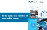 Socio-economic benefits of renewable energy · Renewable Energy Jobs - Solar PV 7 Energy Access: 3.8 million solar home systems –115,000 jobs in Bangladesh China is the global leader