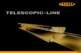 TELESCOPIC-LINE · Code example: LSE28-450 V, telescopic rail LSE size 28, closed length 450 mm, countersunk holes in both sliders Code example: LSE43-1170 M, telescopic rail LSE