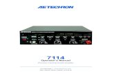 7114 - aetechron.com · 7114 amplifier is a 400-VA, 4-quadrant,AC and DC amplifier that provides exceptional versatil-ity and value. Compact size, user configurability, DC-Max™
