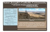 Saint Joseph’s Catholic Community · 3/7/2019  · Friday of the 1st week of Lent Ezekiel 18:21-28; Matthew 5:20-26 *Saturday, March 16th Saturday of the 1st week of Lent Deuteronomy