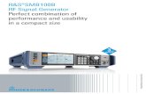R&S®SMB100B RF Signal Generator Perfect combination of ...€¦ · Perfect combination of performance and usability in a compact size year. 2 The new R&S®SMB100B RF signal generator
