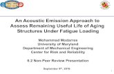 An Acoustic Emission Approach to Assess Remaining Useful Life … · 2019. 6. 6. · 1 An Acoustic Emission Approach to Assess Remaining Useful Life of Aging Structures Under Fatigue