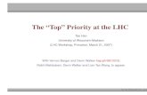 The “Top” Priority at the LHC · The “Top” Priority at the LHC Tao Han University of Wisconsin-Madison (LHC Workshop, Princeton, March 21, 2007) With Vernon Barger and Devin