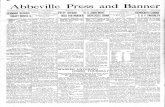 o -u Abbeville Press and Banner · v * o.; * ' -u.'i. Abbeville Press and ' Banner ESTABLISHED 1844. $2.00 YEAR. TRI-WEEKLY ABBEVILLE,.S. C., MONDAY, OCTOBER3, 1921 > SINGLE COPIES,