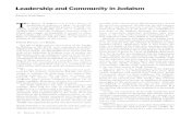 Leadership and Community in Judaism - Tikkun€¦ · Leadership and Community in Judaism Reuven Kimelman T he history of Judaism is as much a history of leadership as a history of
