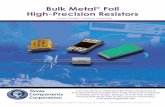 Bulk Metal Foil High-Precision Resistors · Vishay Foil Resistors (VFR) is a Vishay Precision Group (VPG) brand. The VPG Foil Resistors product group also includes world class brands