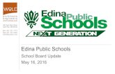 School Board Update May 16, 2016 - Edina...School Board Update May 16, 2016 Edina Public Schools // Design Update EARLY CHILDHOOD SCHEMATIC DESIGN Edina Public Schools // Design Update