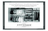 Installation Instructions - John Louis Home · BOOKLET SKU#706R Installation Instructions  12in. Deep Standard Closet Organizer MODEL: JLH-521, JLH-522, JLH-523, JLH-527