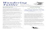 Wandering Tattler February 2010 Volume 59, Number 5 · Sherry Schmidt will present a PowerPoint presentation that includes photographs taken during a three week trip ... and breeding