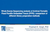 Whole Exome Sequencing analysis of Archival …• Utility of FFPE samples for Whole Exome Sequencing (WES). • The pre-capture PCR step within the hybridization-based target enrichment