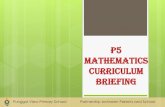 P5 MATHEMATICS Curriculum Briefing - MOE · P5 –P6 Applying problem solving skills learnt and reasoning skills to formulate and solve problems Developing metacognition through exploration