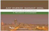JUST ENERGY SUMMIT 2016 - psequity.org · Just Energy Summit 2016: People, Place & Power A Framing Document Electricity is an essential component of our everyday lives—brightening