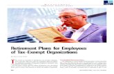Retirement Plans for Employees of Tax-Exempt Organizations /media/Files/Publications... · PDF file These include: tax-qualified retirement plans, tax-deferred annuities, simplified
