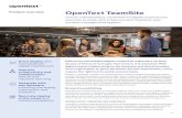 OpenText | TeamSite - Product overview€¦ · including marketing automation and analytics Securely deploy in the cloud and ensure compliance. 2/5 ... for use in targeted marketing