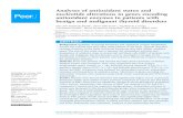 Analyses of antioxidant status and nucleotide alterations ... · multinodular goitre (MNG) (n = 18), follicular thyroid adenoma (FTA) (n = 7), papillary thyroidcancer(PTC)(n=10),andfollicular