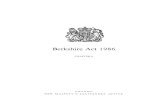 Berkshire Act 1986 - Legislation.gov.uk · Berkshire Act 1986 CHAPTER ii ARRANGEMENT OF SECTIONS PART I PRELIMINARY Section 1. Citation and commencement. 2. Interpretation. 3. Appointed