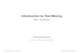 Introduction to Text Mining - uni-paderborn.de...Information extraction and text classiﬁcation Text Mining I Overview ©Wachsmuth 2019 4 NLP Tasks in Text Mining Information extraction