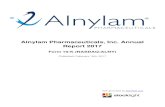 Report 2017 Alnylam Pharmaceuticals, Inc. Annual · Alnylam Pharmaceuticals, Inc. Annual Report 2017 Form 10-K (NASDAQ:ALNY) Published: February 15th, 2017 PDF generated by stocklight.com
