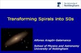 Transforming Spirals into S0s · circ) Slow Fast (M. Drinkwater) NGC 1375 . Fornax Cluster Data Bedregal, Aragón-Salamanca & Merrifield 2006 . factor of 3 Bedregal, Aragón-Salamanca