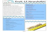 PreK 12 Newsletter Issue 1, April 2016€¦ · Shelby Robertson. PreK-12 Learning and Development Facilitator, Math & Science. srobertson@usf.edu. Issue 1, April 2016. Welcome to