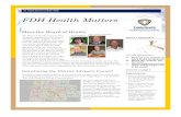 FDH Health Matters · FDH Health Matters The Fairfield Department of Health (FDH) Meet the Board of Health Regular events: Board of Health meetings are held the second Wednes-day