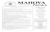 MAHOVA February 2020 News€¦ · Gallery Jewelry Sale Thursday, February 13 7:00 PM Dining Room Valentine’s Dance Friday, February 14 1:30 PM TV Room Infection Control Presentation
