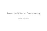 Seven (+-2) Sins of Concurrency · Seven (+-2) Sins of Concurrency Chen Shapira. In which I will show classical concurrency problems and some techniques of detecting and avoiding