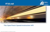 The OpenTrack Speed-Instruction API · ZHAW, Institut für Datenanalyse und Prozessdesign, Raimond Wüst . I. The objective of the OT speed-instruction API II. Scenario Killwangen: