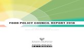 FOOD POLICY COUNCIL REPORT 2018...regional food systems, and expansion of resources on food systems policy and councils. This report summarizes results from the annual FPC survey,