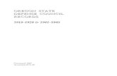 O OREGON STATEREGON STATE DDEFENSE COUNCILEFENSE … · Series documents the activities of the Oregon State Defense Council during World War II. records include correspondence, minutes,