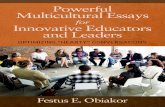 Powerful Multicultural Essays for Innovative Educators and … · 2018. 11. 14. · Powerful Multicultural Essays for Innovative Educators and Leaders Optimizing “Hearty” Conversations