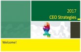 2017 CEO Strategies€¦ · CEO Strategies Week 2017 Events Tuesday, November 7 1:00 –5:00 PM ET CEO Collaboration in the cuasterisk.com Network (Past, Present, and Future) 5:00