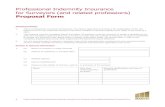 Professional Indemnity Insurance for Surveyors (and ... Market... · 5 Markel International Professional Indemnity Insurance for Surveyors (and related professions) Proposal Form